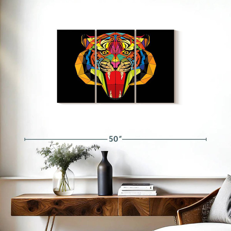 Geometric Tiger, 20" H x 33" W