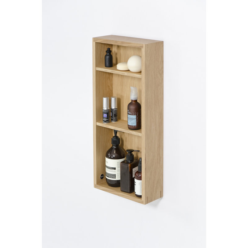 Mendocino Wall Bathroom Shelves, Oak
