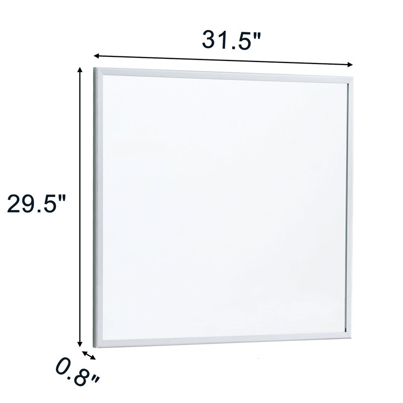Transformez votre salle de bain avec ce superbe miroir en aluminium argenté de 32 pouces!