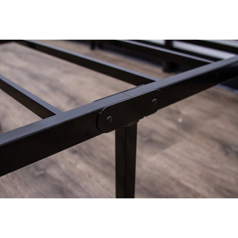 Sommier plateforme moderne en acier noir TG, Très grand simple