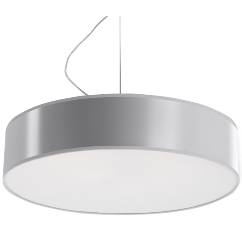 Brescia 3 - Light White Drum Pendant, Grey