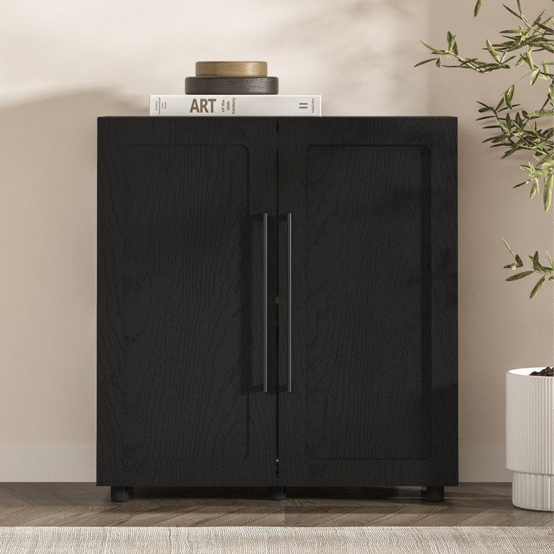 Armoire de rangement Annamaria, Reversible Doors, Noir