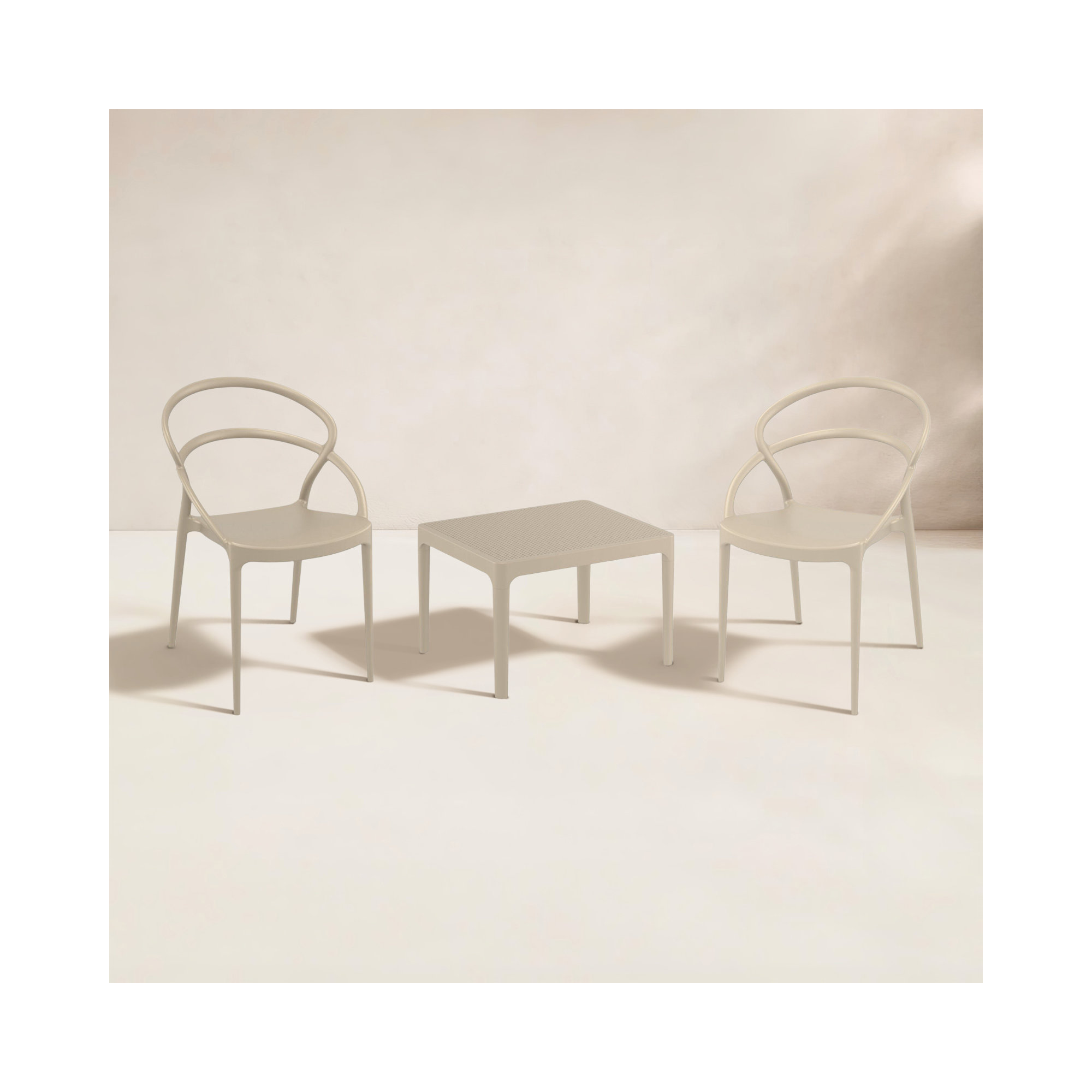 Farrah Grover 2 Person Seating Set, Beige
