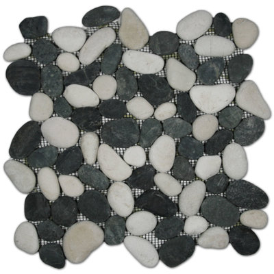 Drap de mosaïque en pierre naturelle à motif de mosaïque 12 po x 12 po Ottawa Island