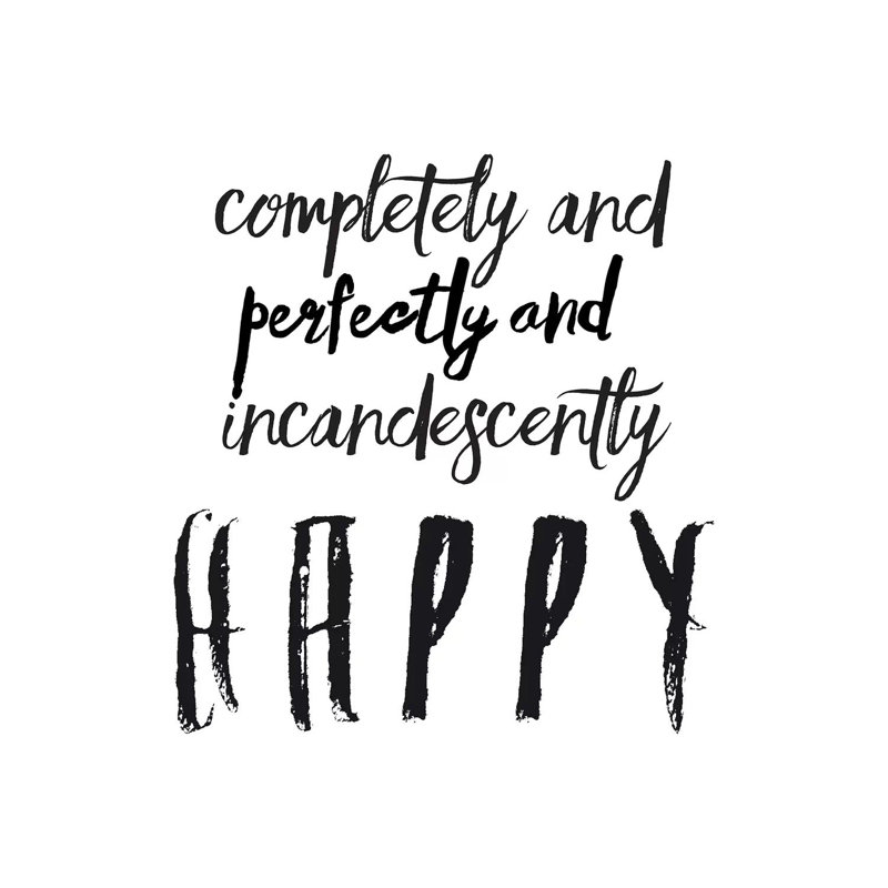Happy 1 Piece Wrapped Canvas Wall Art, 93.98 cm H x 93.98 cm W x 1.91 cm D
