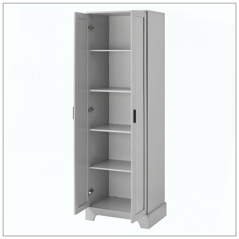 Armoire de rangement à deux portes, H 70 po x l 16,9 po x P 22,1 po, Gris