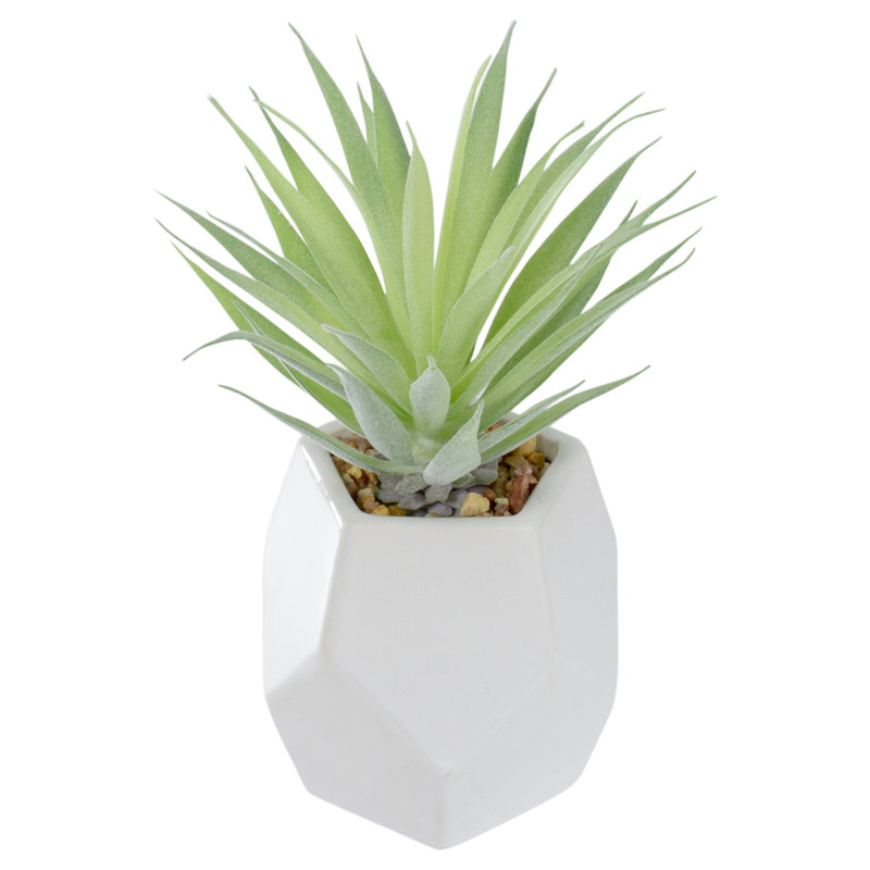 7.5'' Faux Aloe Plant Plant in Ceramic Pot