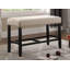 Banc de salle à manger à hauteur de comptoir brun clair, matériau en mélange, l 41 po x H 25,5 po, P 16,5 po, P 16,5 po, mélange, repose-pieds-131254699