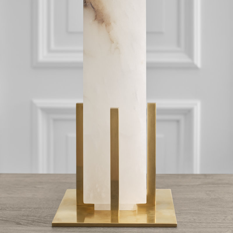 Thomas O'Brien Gironde Large Table Lamp, Alabaster/Antique Brass