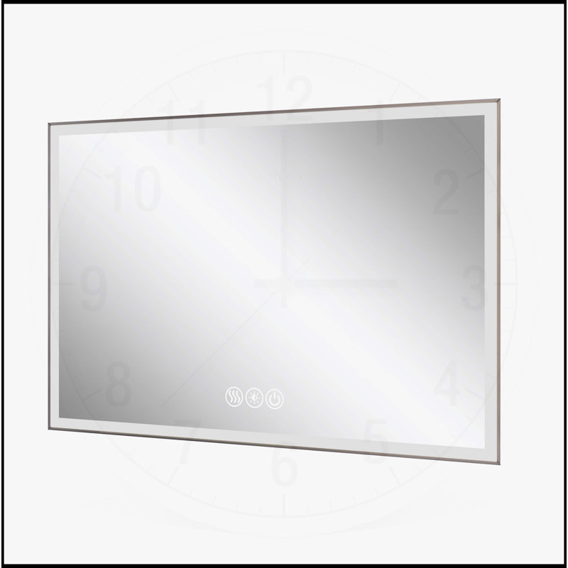 48*32in LED Framed Bathroom Vanity Mirror