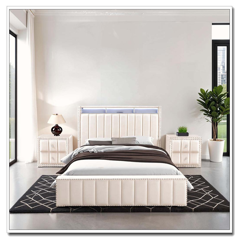 Rangement de lit, Grand, Beige