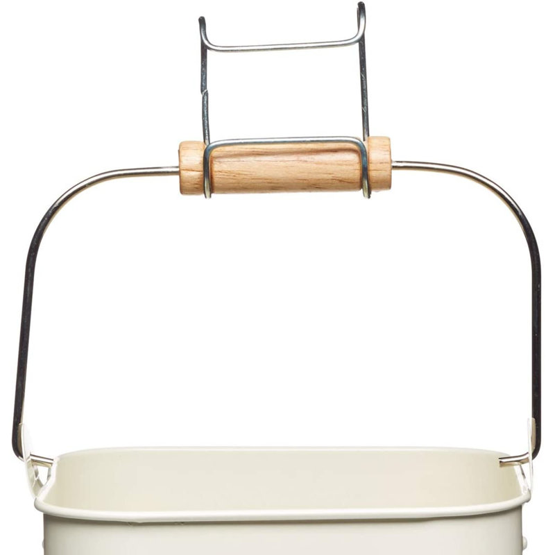 Living Nostalgia Metal Laundry Bin, Cream