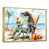 Toile avec cadre flottant or