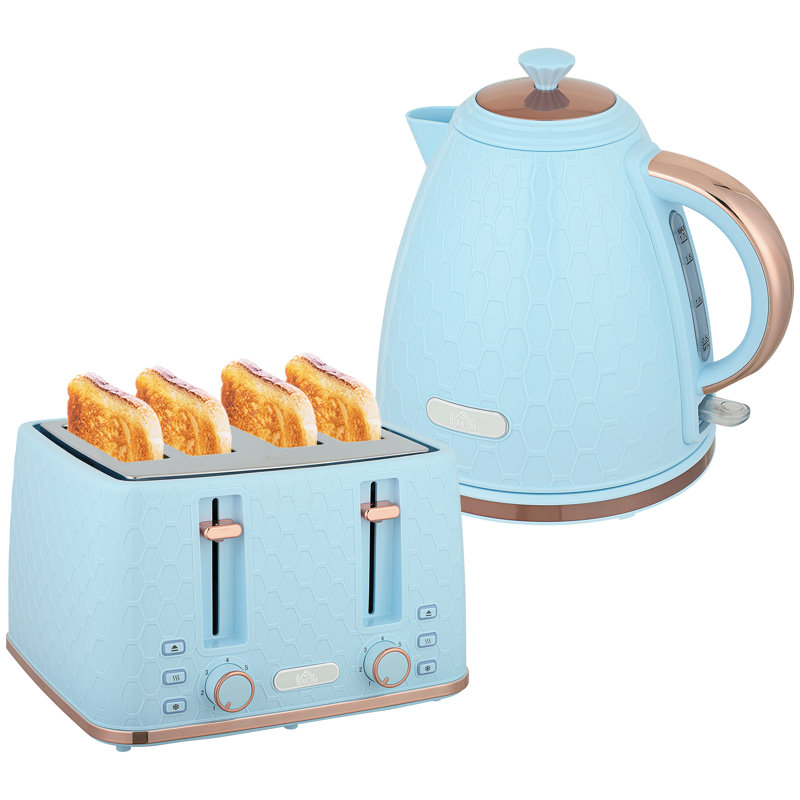 Kettle and Toaster Set, Light Blue
