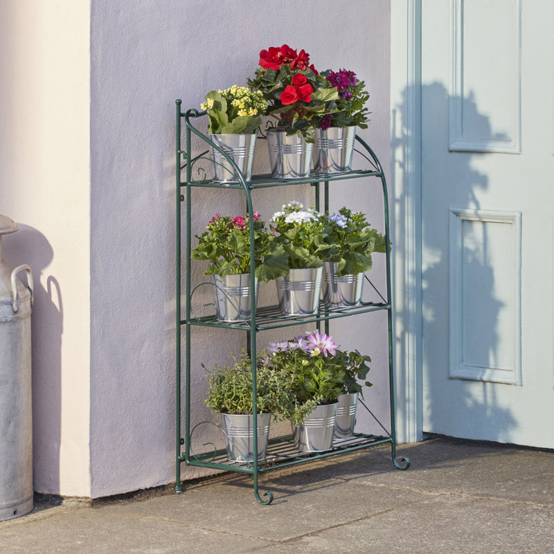 California Metal Plant Stand, Green