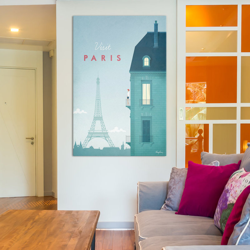 « paris », art textuel sur toile tendue, H 12 po x l 8 po x P 0,75 po