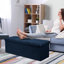 110x38x38cm Linen Upholstered Storage Bench-121935963