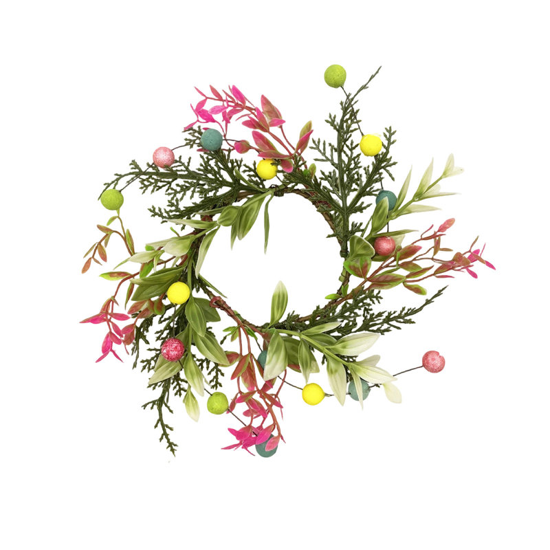 Couronne de rotin en forme d'œuf de Pâques, guirlande de fête de Pâques et décoration des Fêtes, E