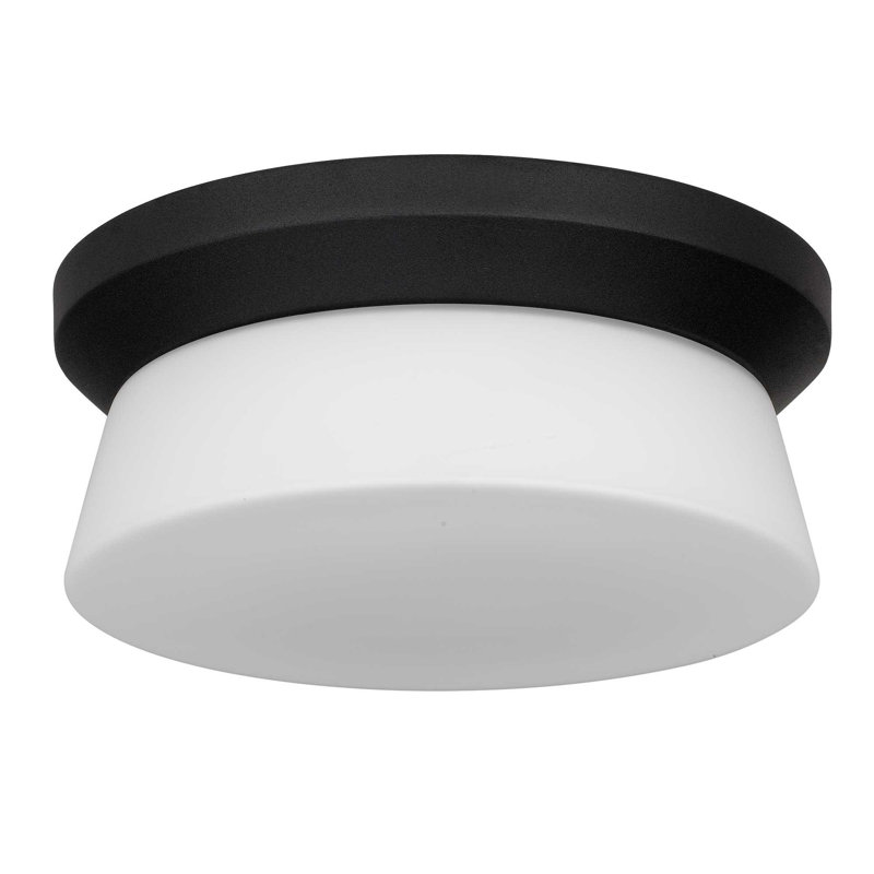 Plafonnier encastré 11 po à DEL noir intégré, H 4,5 po x l 11 po x P 11 po, 20 V