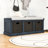 Rustic Storage Bench with 3 Rattan Baskets and Removable Cushion-1193220104
