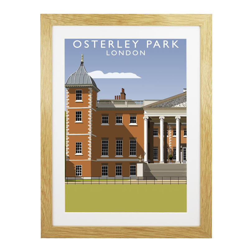 Osterlay Park 1 Piece Wall Art, 54 cm H x 44 cm W x 2.2 cm D, Oak Wood Frame