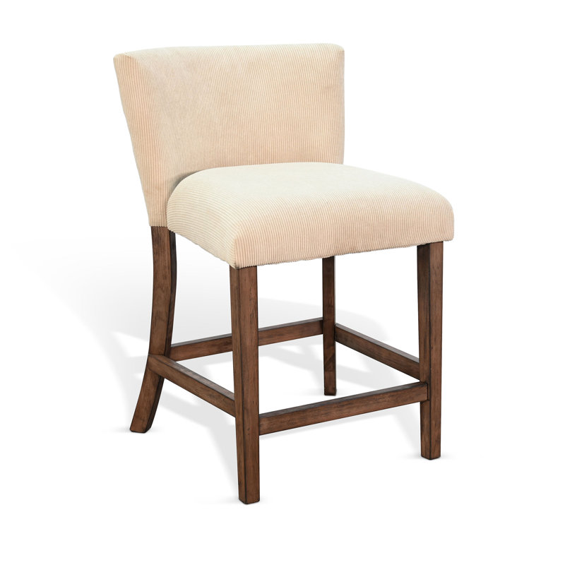 Red Barrel Studio® Gibson Upholstered Counter Stool, Beige