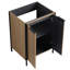 Meuble-lavabo autoportant avec lavabo en résine et contreplaqué facile - café 24 po moderne - rangement-824216091
