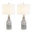 Lampes de table en verre de 72,4 cm (28,5 pouces) avec ports USB et éclairage à intensité variable à 3 niveaux (ensemble de 2)