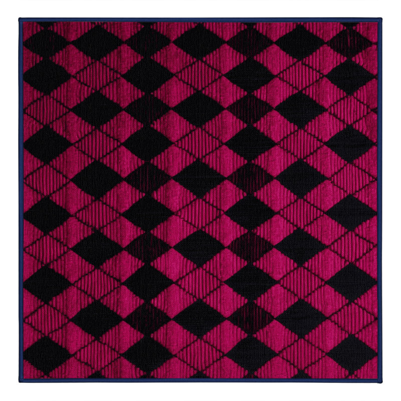 Tapis mauve lavable à la machine, Carré 4 pi