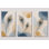 Très grand ensemble de 3 reproductions d'art sur toile abstraites bohème murales plumes de paon pour salon chambre à coucher, impression sur toile 24 x 36 pouces - prête à être accrochée