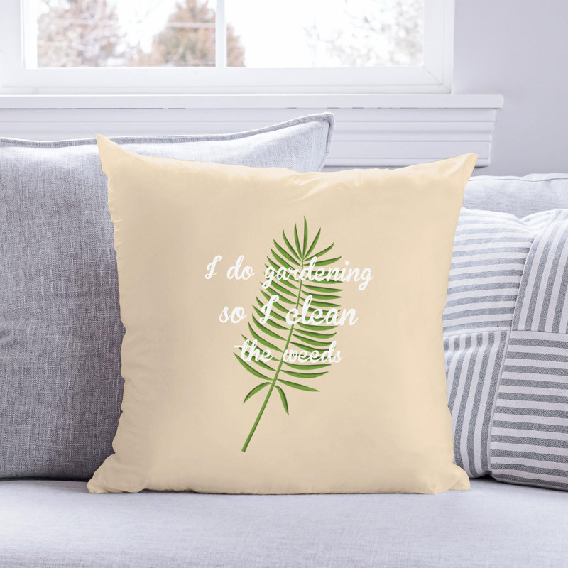 Amour de jardin - Citation amusante 328 - Coussin décoratif inclus, H 20 po x l 20 po