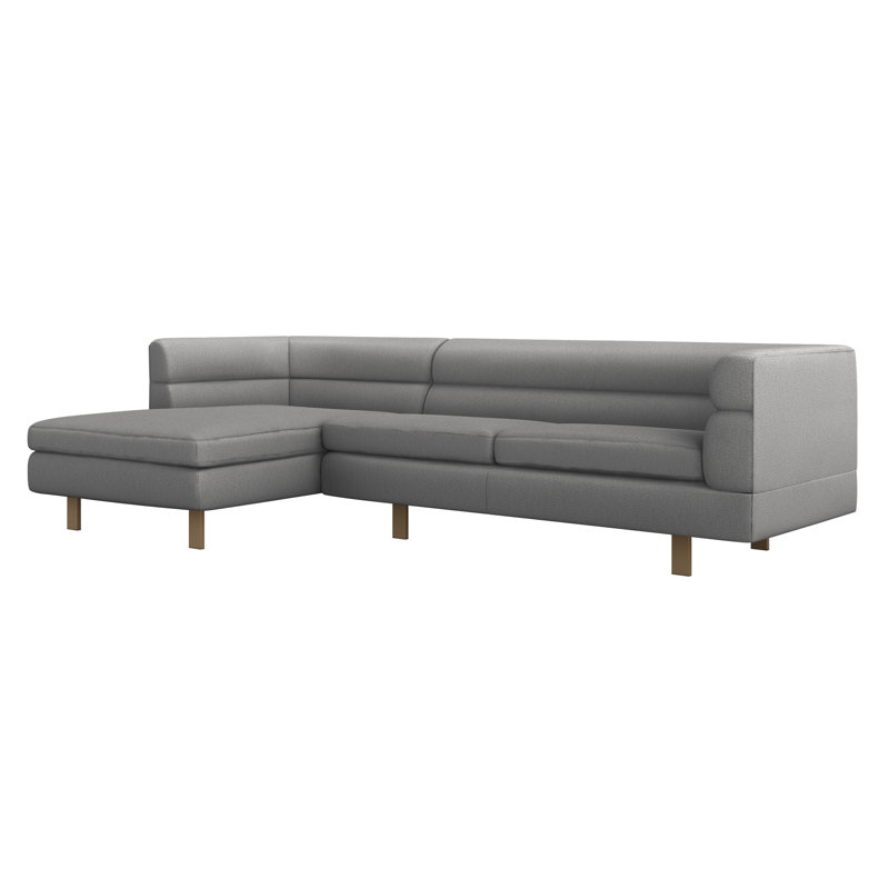 Ornette Sofa & Chaise, Pure 100% Polyester, Left Hand Facing, Bronze