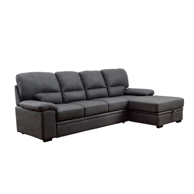 Canapé-lit et chaise longue Lynchburg de 109 po faisant face à la droite, Graphite