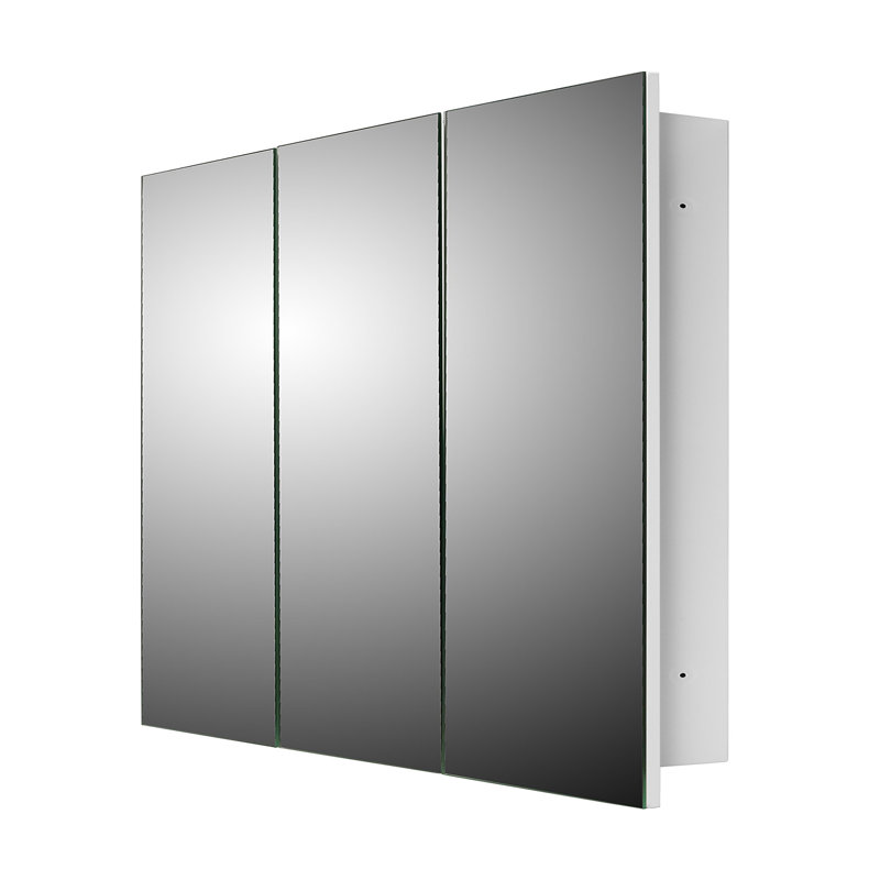 Deandre Tri-View Medicine Cabinet, 48" x 36", Flat Polished Edge