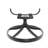 All-Weather Cast Aluminum Dining Set, Include Swivel Chairs And Round Table With Black Frame-1219907226