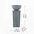 Polyresin Gray Zen Bowl Water Fountain, Outdoor Bird Feeder /Bath Fountains, Relaxing Water Feature For Garden Lawn Backyard Porch