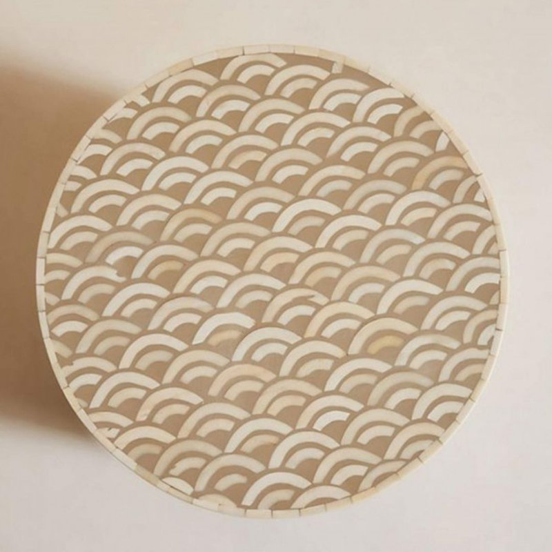 Solid + Manufactured Wood Accent Stool
