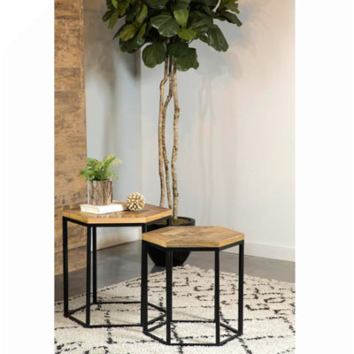 Ensemble de 2 tables gigognes