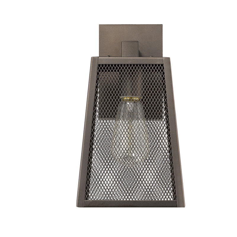 Lanterne murale d'extérieur à 1 ampoule Charlene, 14,5" H x 8" W x 7,5" D, Bronze huilé