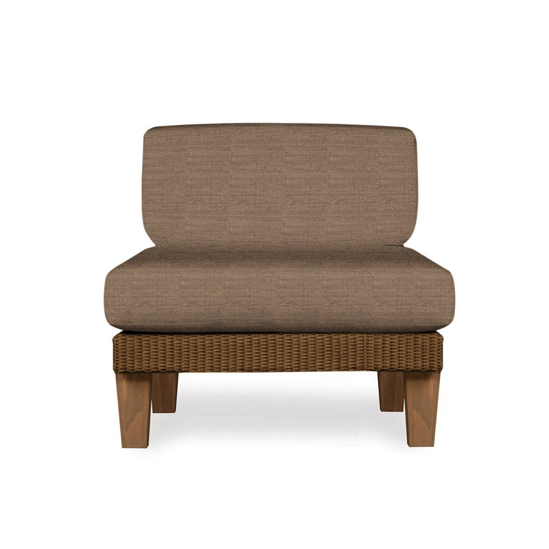 Catalina Outdoor Teak Lounge Chair, Beach Natural, Bark