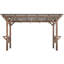 Pavillon de jardin pergola en bois 13 'x 6,5' avec toit en métal et comptoirs de bar