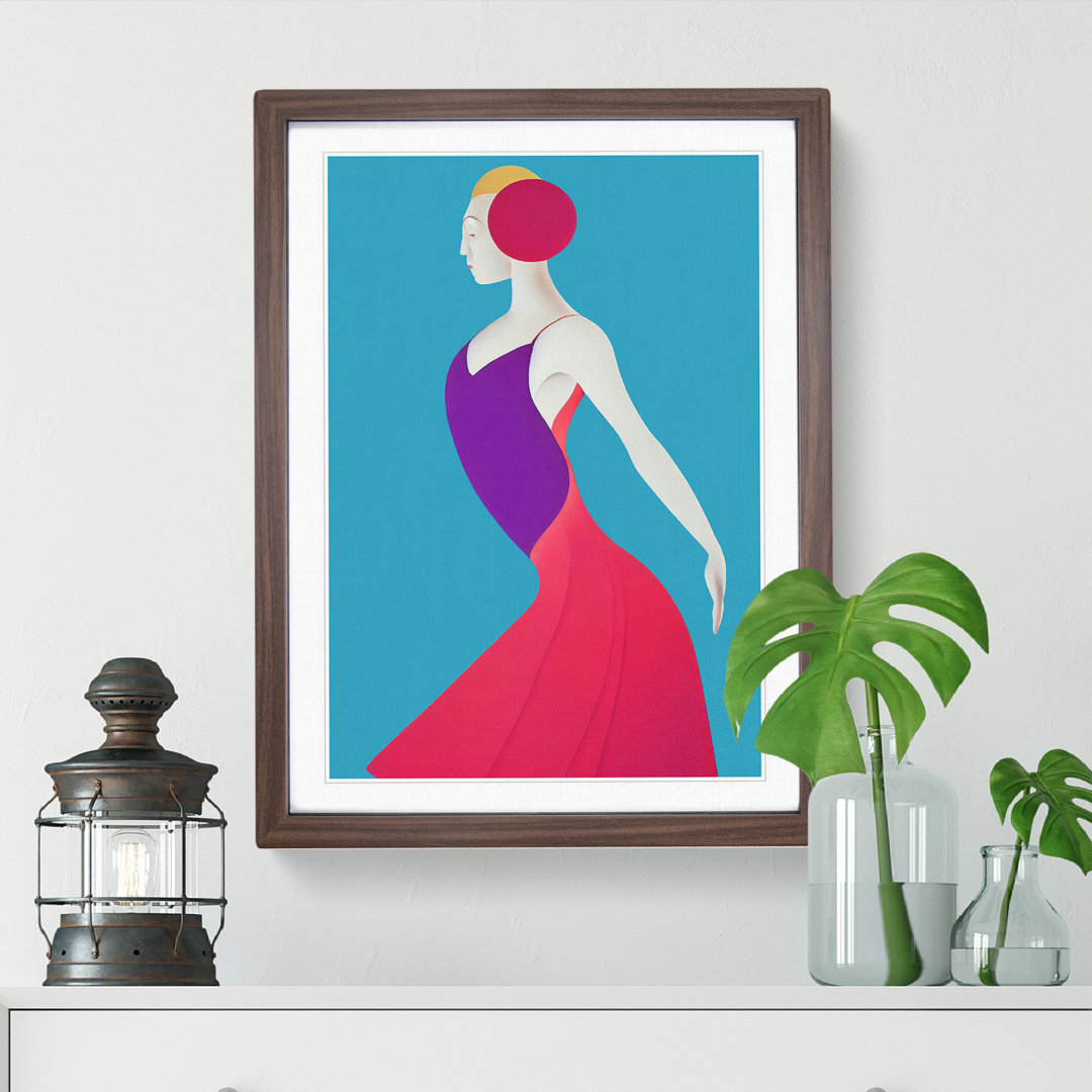 Abstract Dancing Woman No.4 - Wall Art