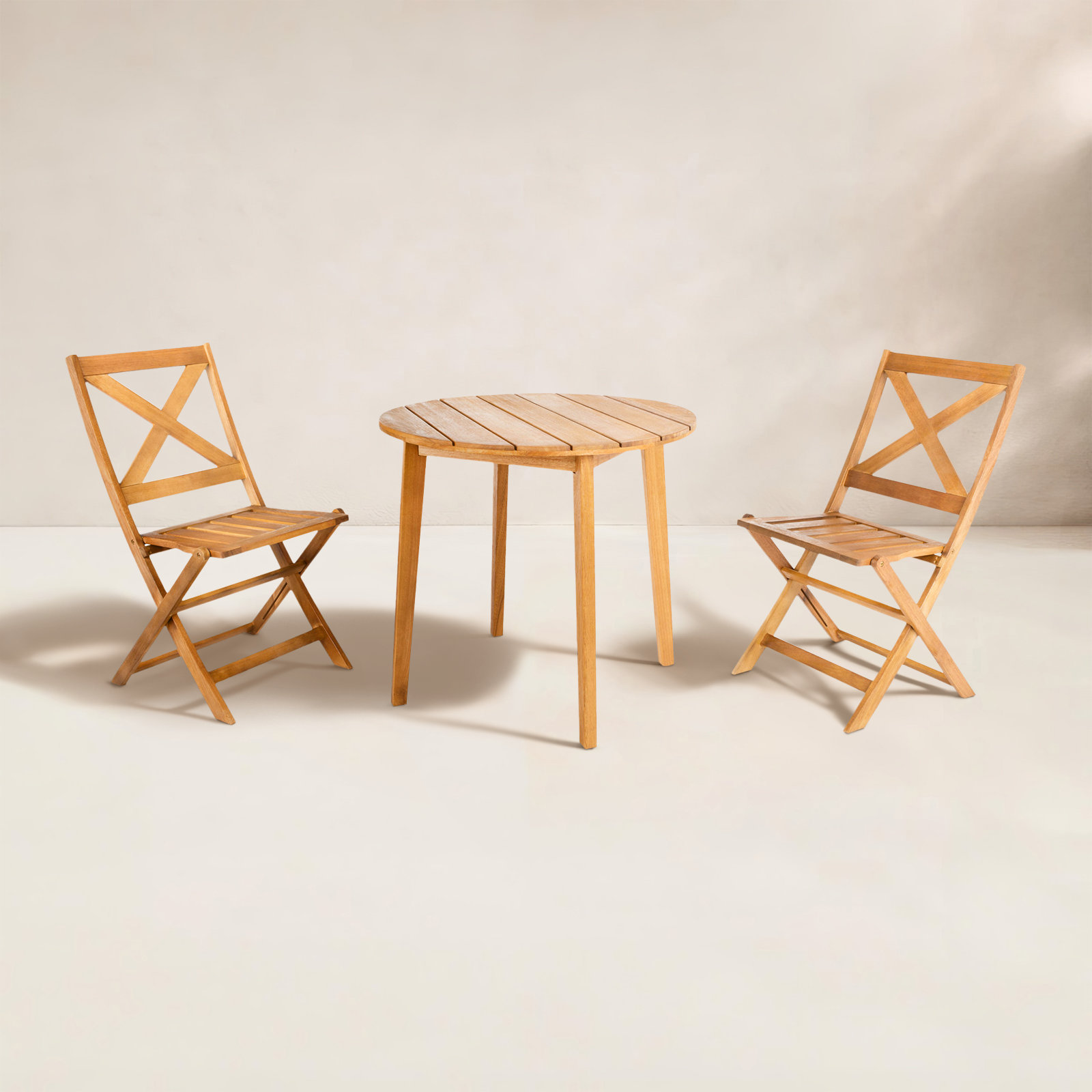 Dani 32" Eucalyptus Patio Bistro Set