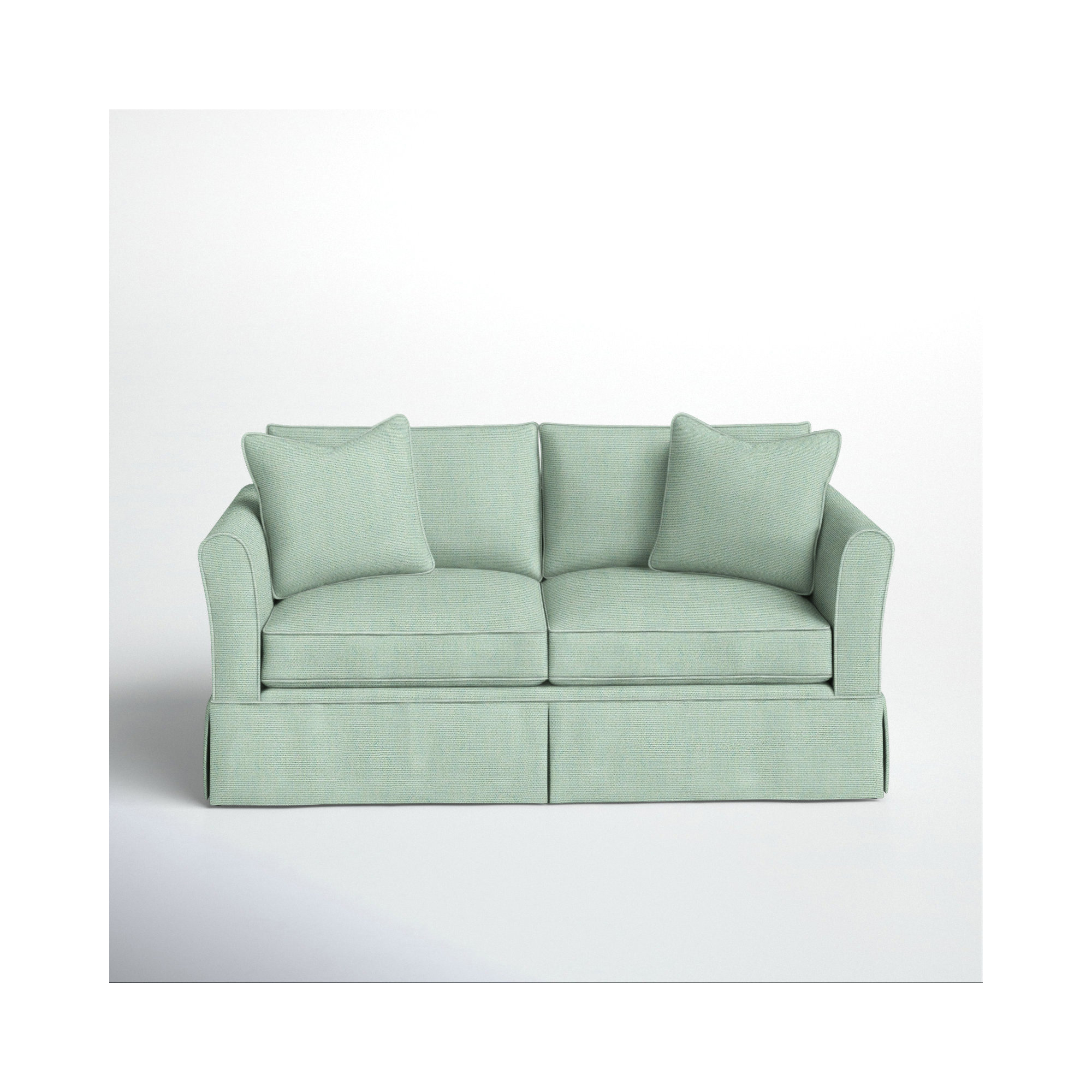 Shelby 60'' Upholstered Sleeper Sofa, Sunbrella® Canvas Spa