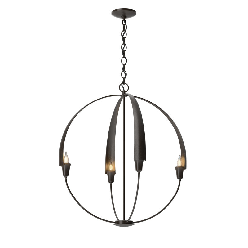 Cirque 4 - Light Sphere Globe Chandelier, 28.2" H x 25.3" W x 25.3" D, Oil Rubbed Bronze