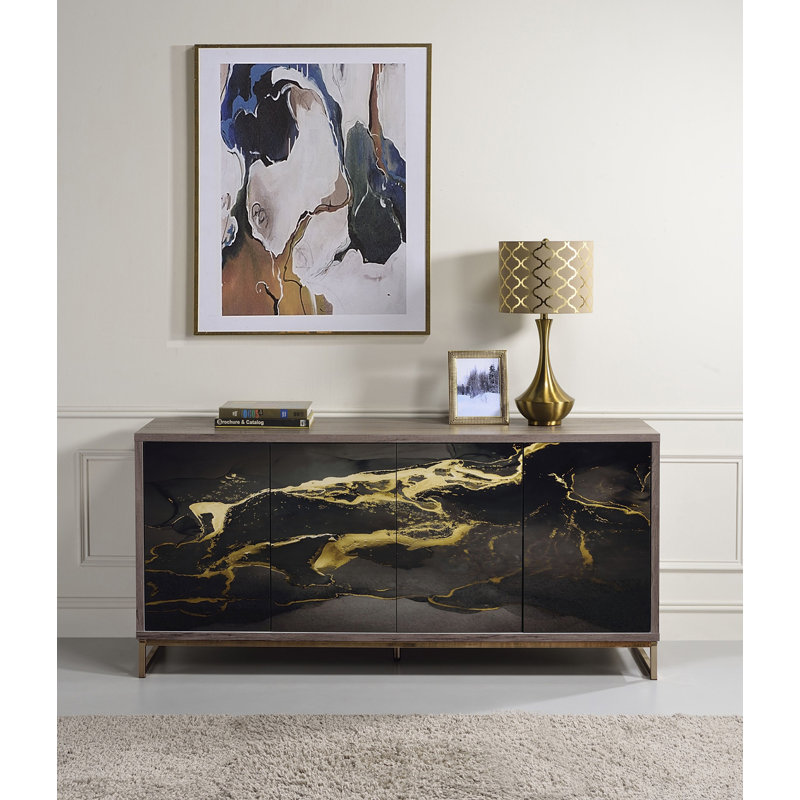 Console en marbre noir