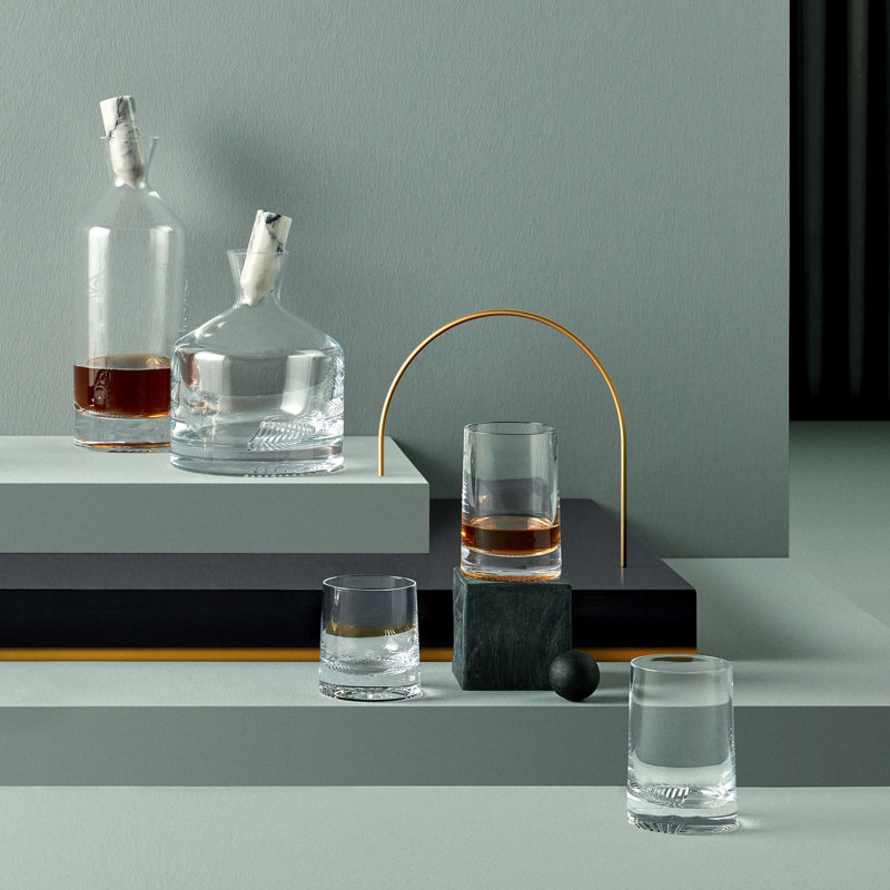 Alba Whiskey Lead Free Crystal Glasses, 13.25 Oz