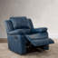 Fauteuil inclinable en cuir bleu marine Charlotte-130372752