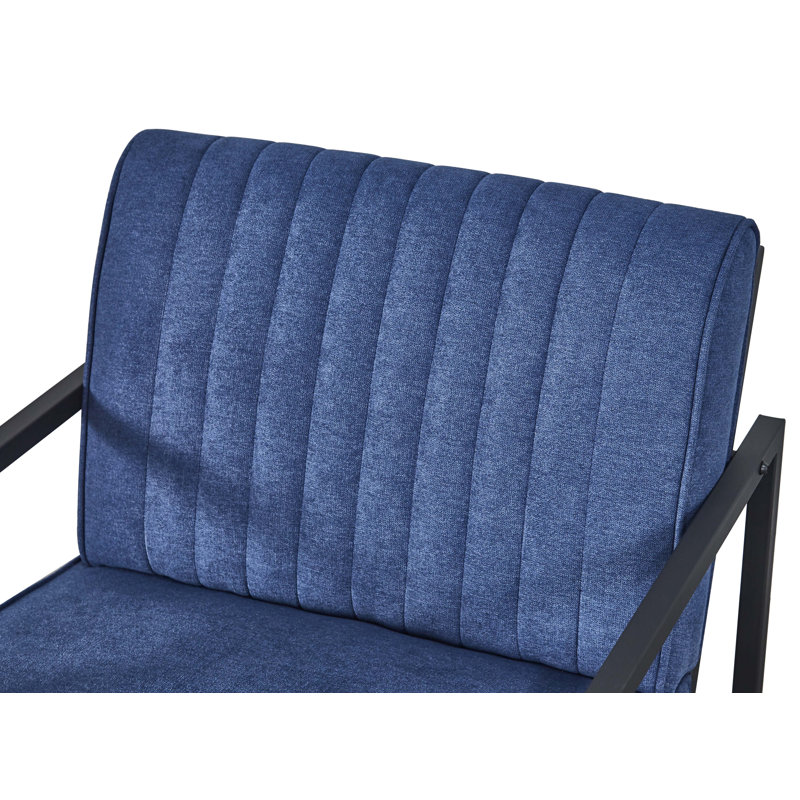 Fauteuil Everdeen, Tissu bleu, Black