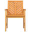Chaise de salle à manger vidaXL 6 pièces 62,5 x 59 x 89 cm en bois d'acacia massif naturel
